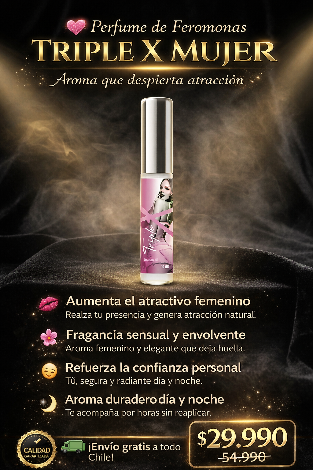 Triple X Woman 💋 | Perfume de Feromonas Irresistible 30 ml💄✨