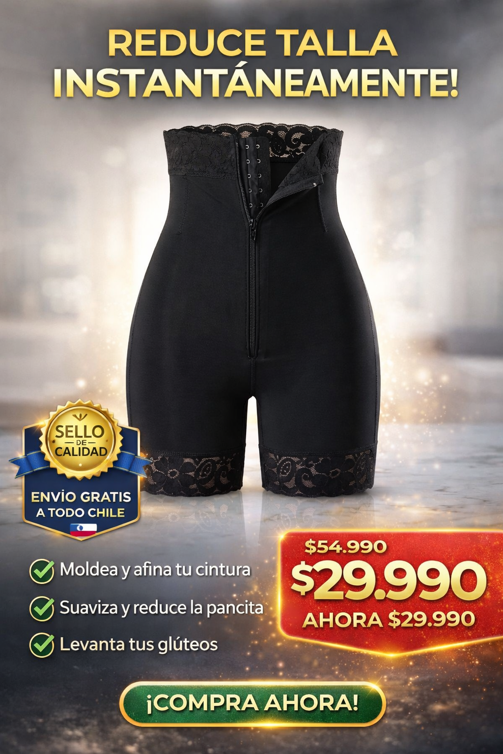 ✨ Faja Short Colombiana de Doble Compresión – Moldea y Realza tu Figura