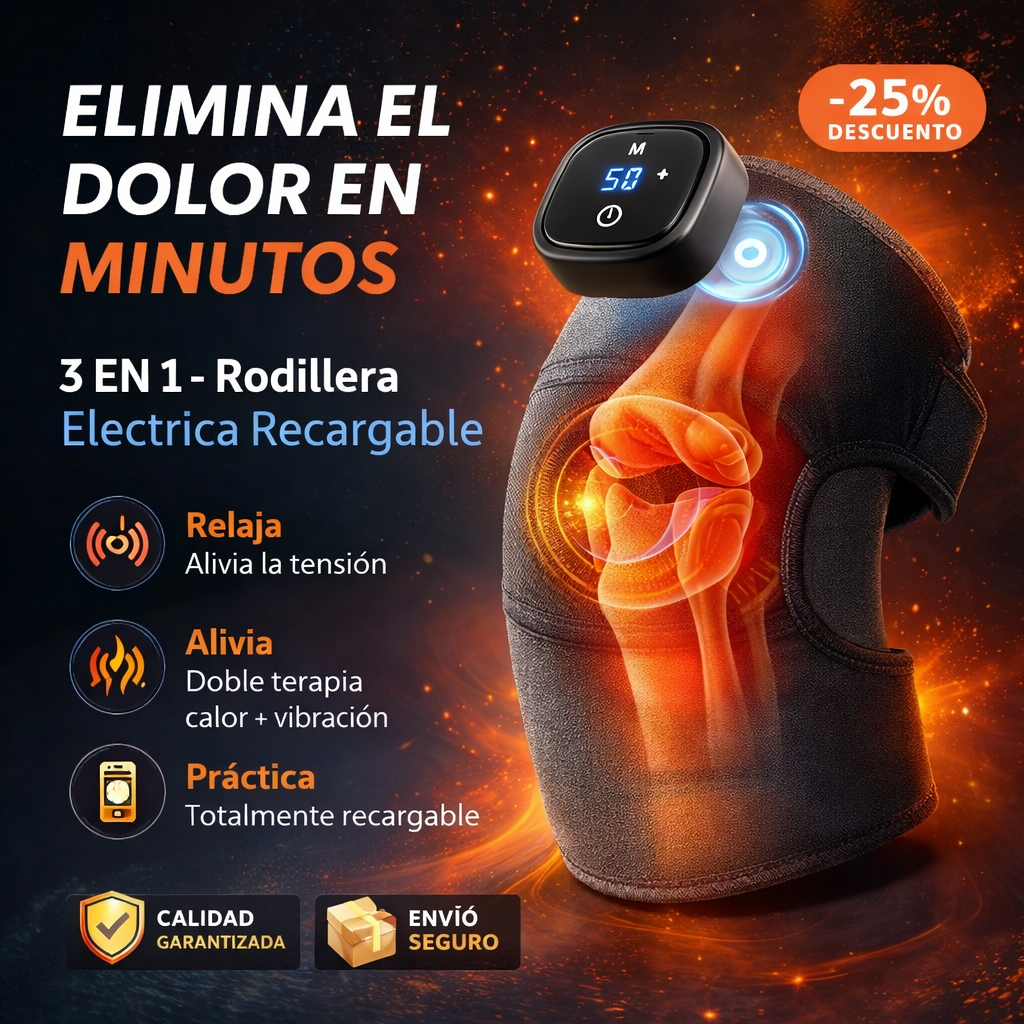 3 EN 1 - RODILLERA ELECTRICA RECARGABLE